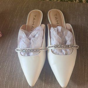 Tahari Girl Bridal Flat Mules